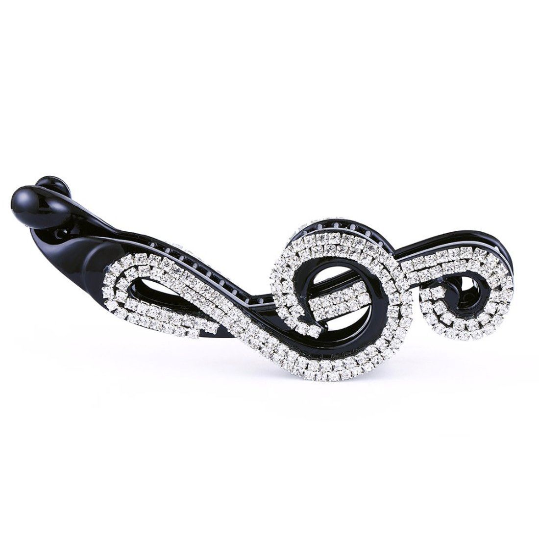 Ladies Extra Sparkly Music G Treble Clef Crystal 11cm Pony Tail Claw Banana Hair Essential Clip