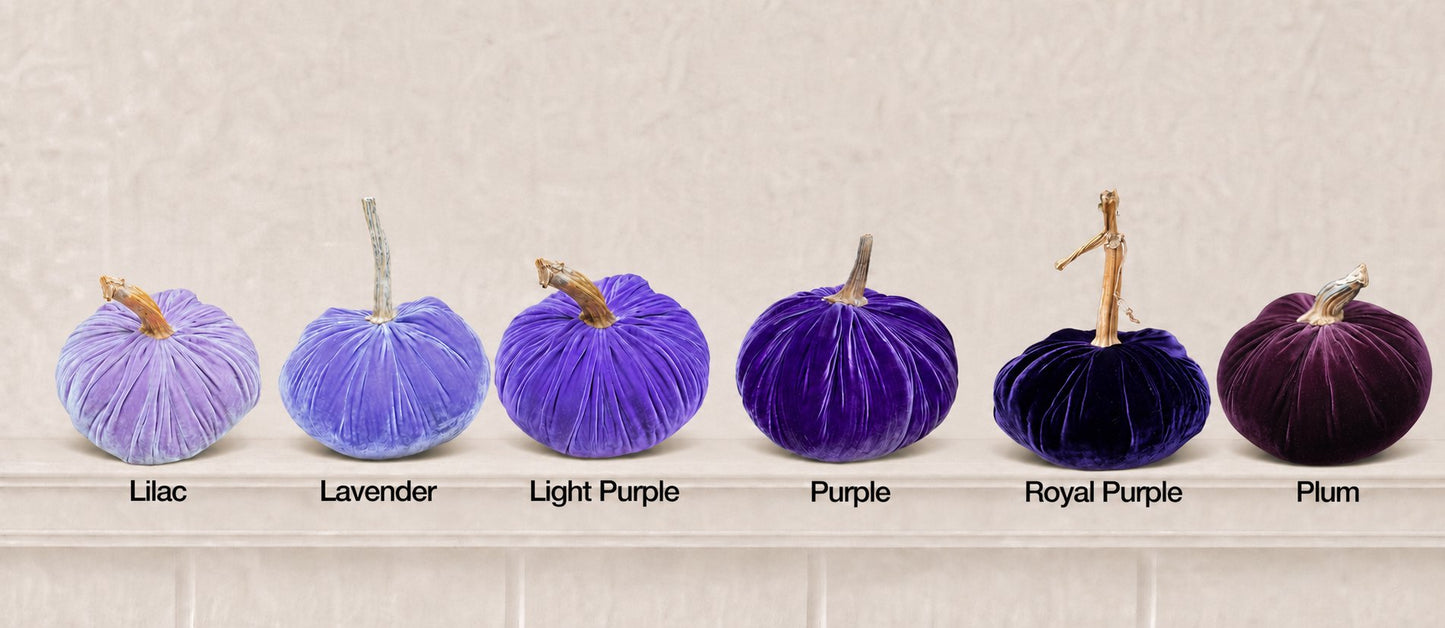 XXL Jumbo Silk Velvet Wool Filled Pumpkin | Luxury Autumn Décor