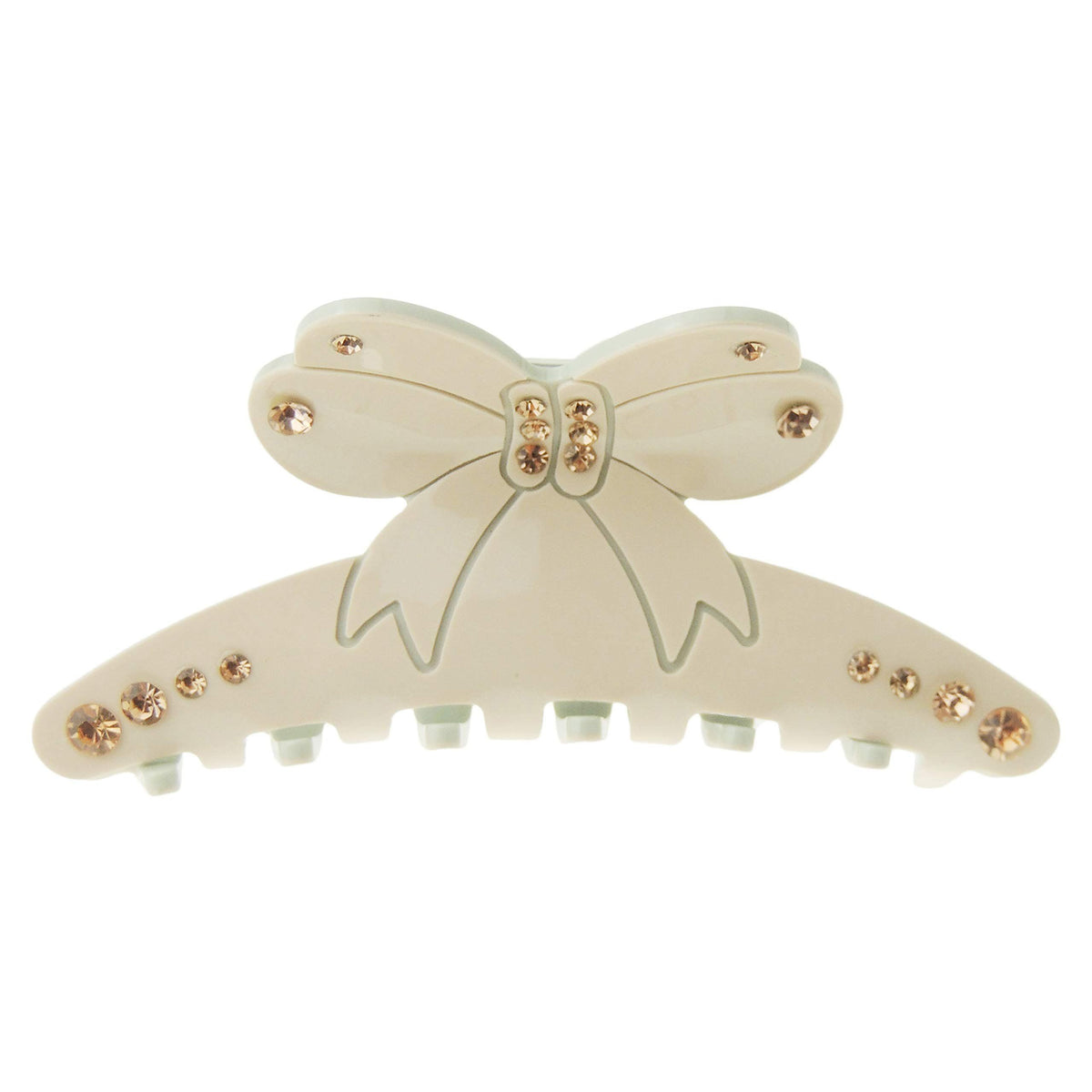 Womens Girls Crystal Rhinestone Luxury Diamante Bulldog Wave Jaw Clip Octopus Clamp Grip Bridal Wedding Party Birthday Christmas Summer Styling Short Long Hair Bow