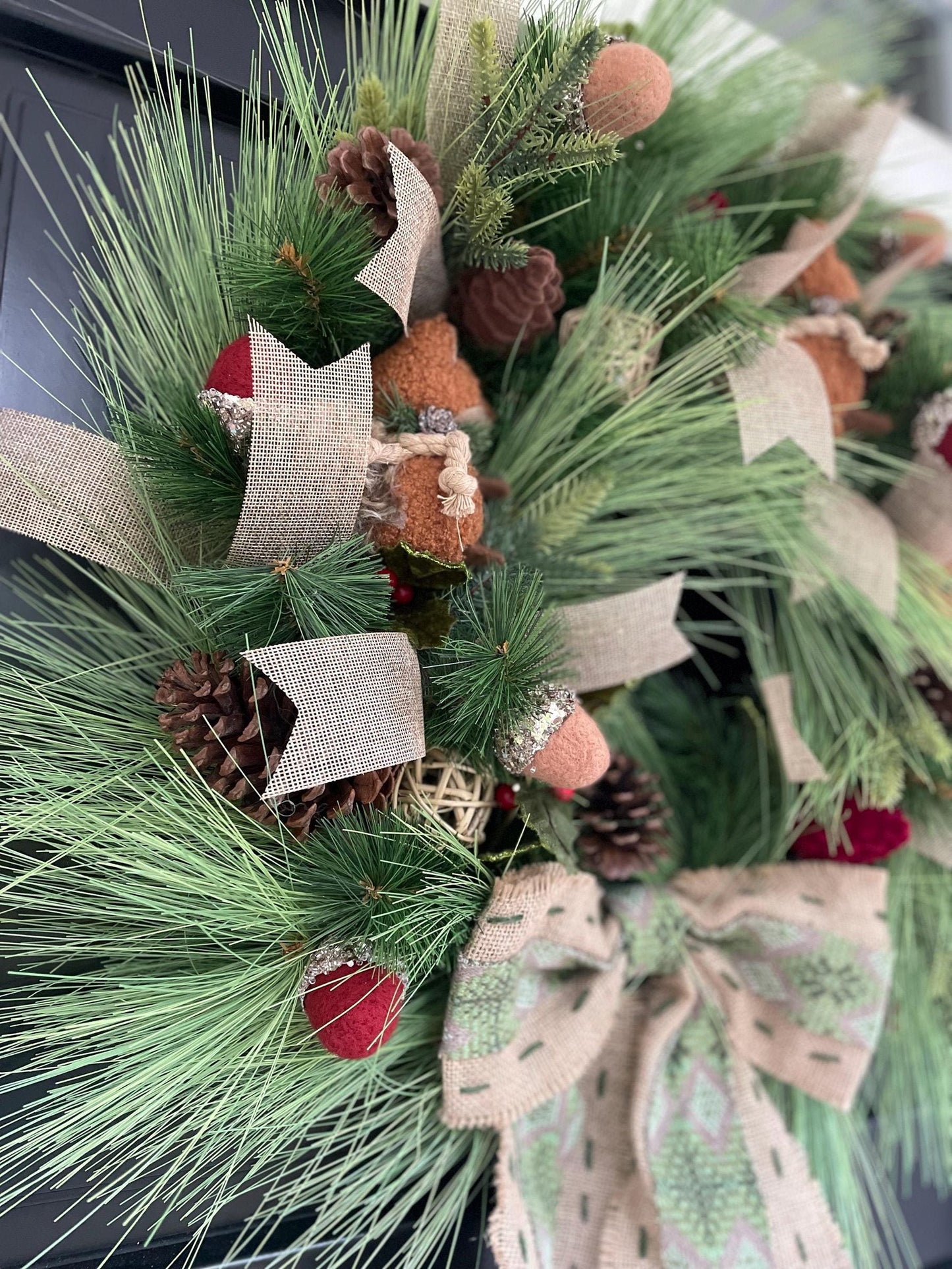 Traditional Wreath, Farmhouse Wreath, Green Wreath, Luxury Christmas Wreath, Christmas Decor, Christmas Decoration, Home Decor, Door Wreath