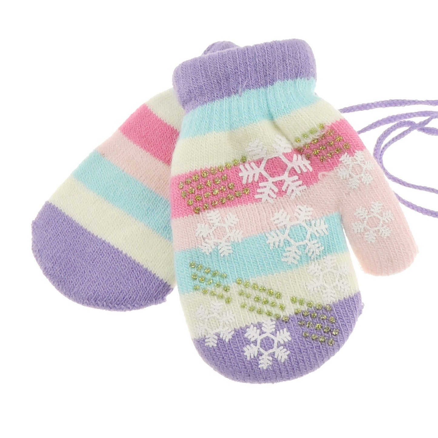 Soft Baby Girls Boys Kids Toddler Children Babies Knit Thermal Warm Winter Outdoor Hand Warmers Gloves Stripe Snowflake Chain String Mittens 6 9 Months 1 2 Years