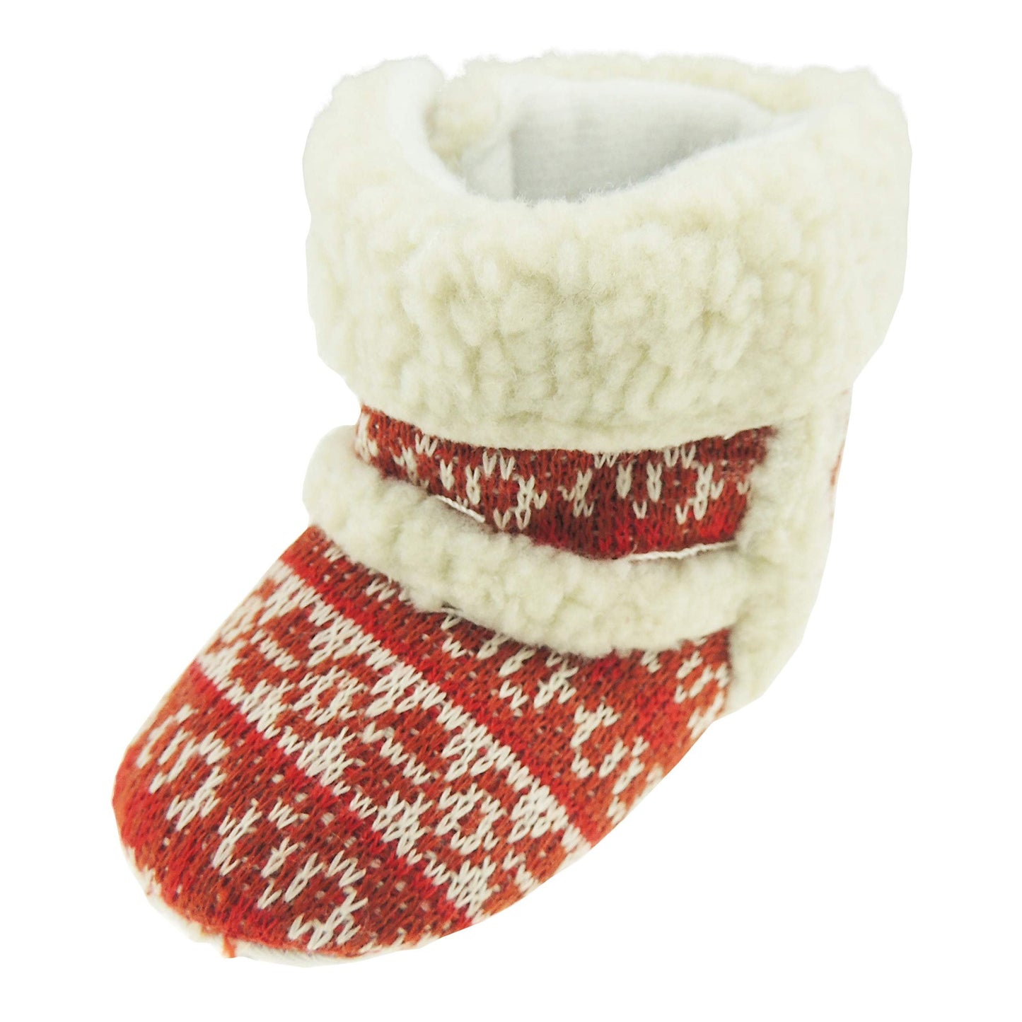 Glamour Girlz Baby Girls Boys Festive Winter Warm Slippers Booties Pram Shoes Christmas Red White