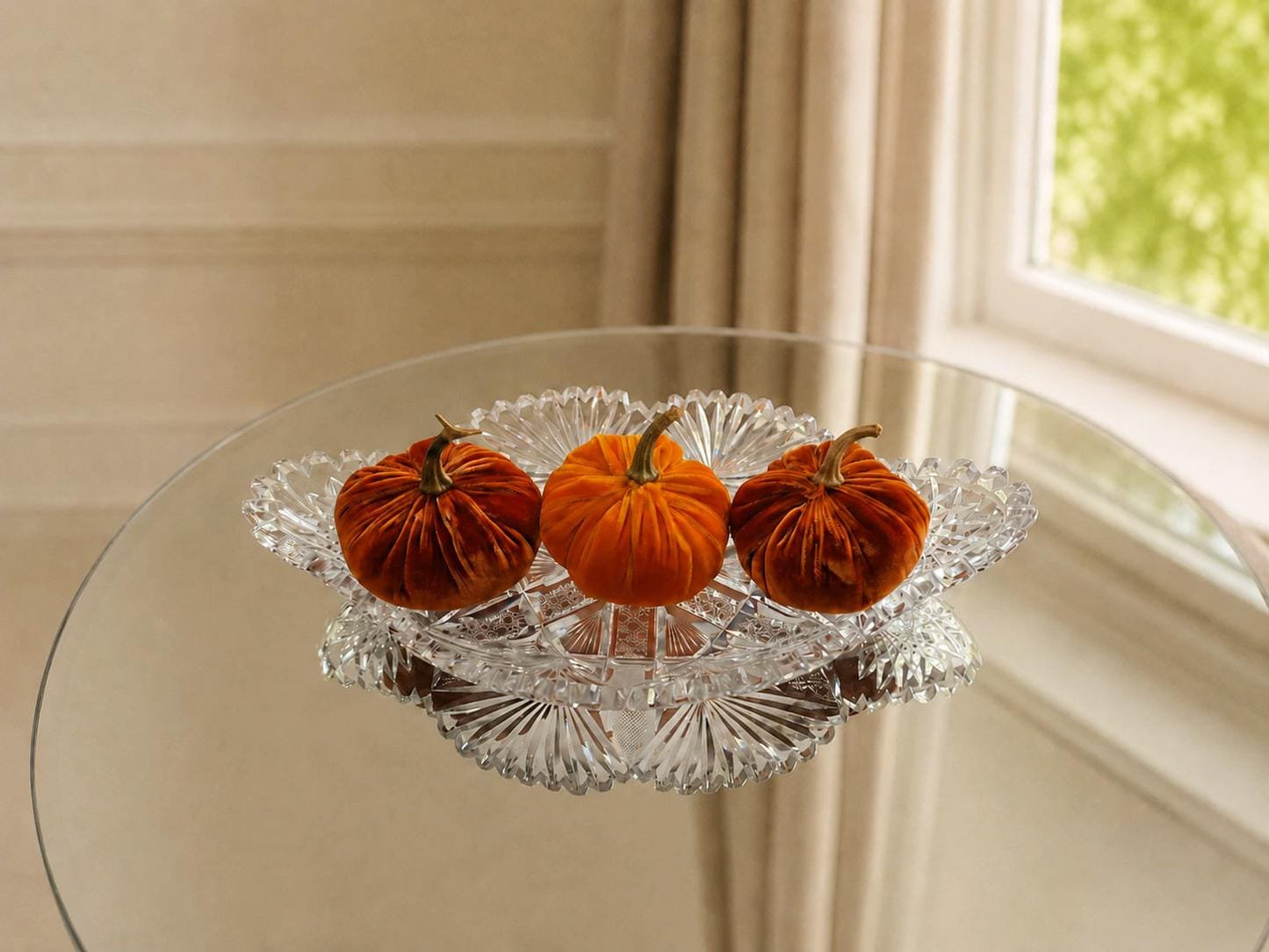 SET 3 MINI Silk Velvet Harvest Pumpkins, Luxury House Decor, Autumn Home Decorations, Fall Table Bowl Fillers,Handmade Statement Pieces