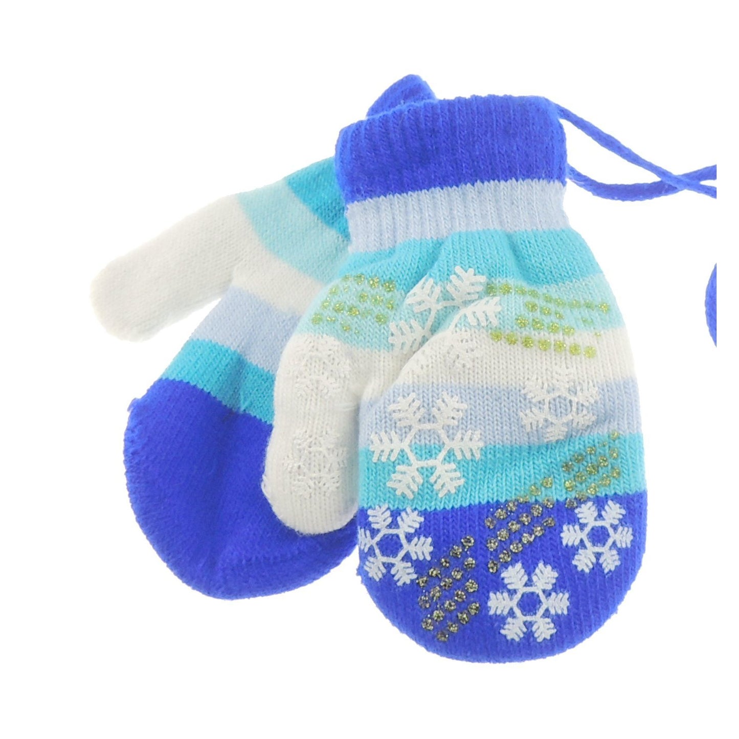 Soft Baby Girls Boys Kids Toddler Children Babies Knit Thermal Warm Winter Outdoor Hand Warmers Gloves Stripe Snowflake Chain String Mittens 6 9 Months 1 2 Years
