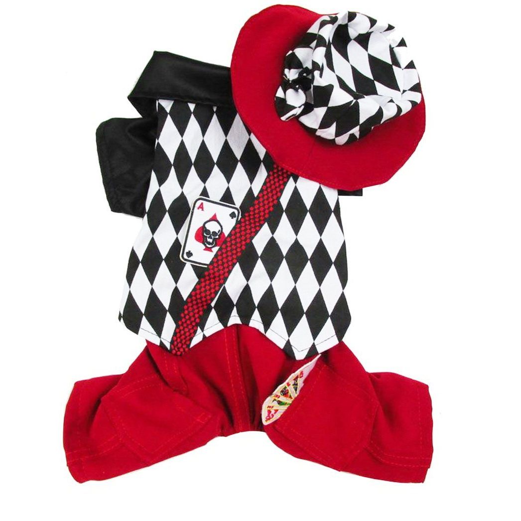 Cute Funny SMALL DOG ONLY Doggie Puppy Cat Accessories Halloween Outfit Fleece Warm Winter Girl Boy Jumper Coat Clothes Hoodies Fancy Dress Costume Ideas Pullover Black White Clown Magician