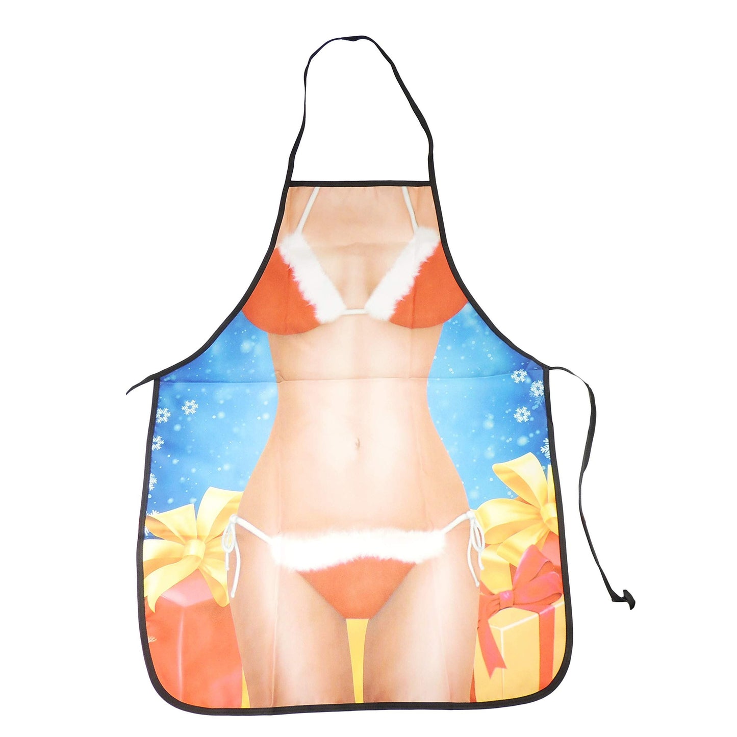 Glamour Girlz Mens Womens Chef Kitchen Cooking Baking BBQ Rude Joke Naughty Funny Novelty Present Stag Do Party Gift Pinny Pinafore Apron Birthday Christmas Mrs Santa Claus Bikini Lady