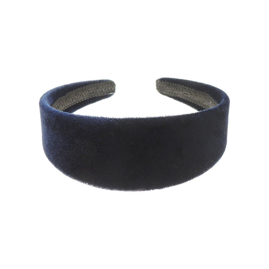 Cute Girls Womens SMALL HEAD Soft Velvet Winter Fabric Wide Gym Work School Makeup Birthday Wedding Headpiece Plain Wide Headband Alice Band Hair Accessory Hairband (Chocolate)