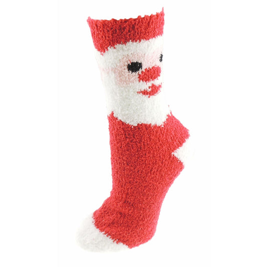 Glamour Girlz Festive Ladies Soft & Cosy Christmas Feather Bed Slipper Socks UK4-7 (Ho Ho Ho)