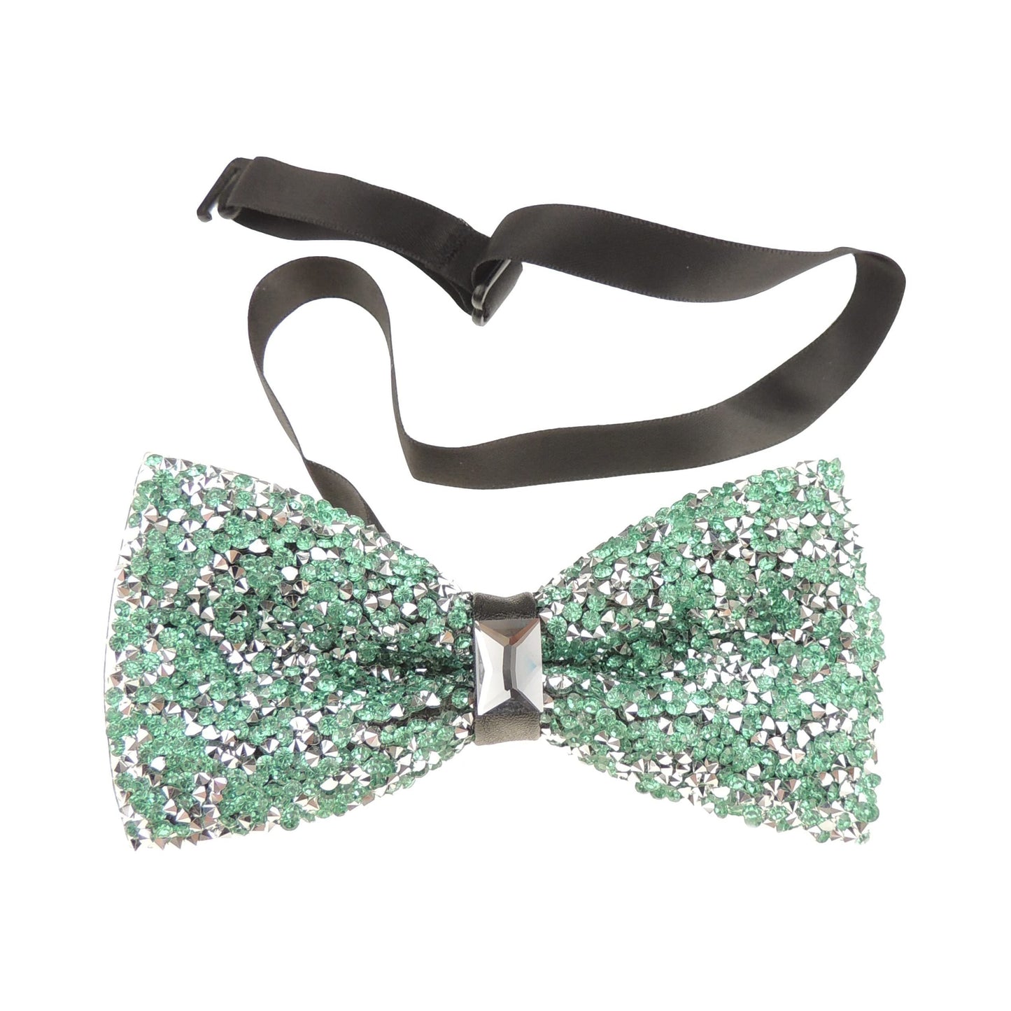 Men Diamante Beaded Encrusted Sparkly Evening Formal Wedding Black Tie Bow Tie
