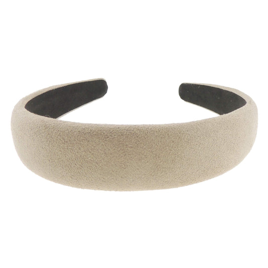 Womens Occasion Wedding Bridal Party Birthday Christmas Evening Wide 3cm Slightly Padded Suede Look WInter Hair Hairband Accessories Headband Alice Band