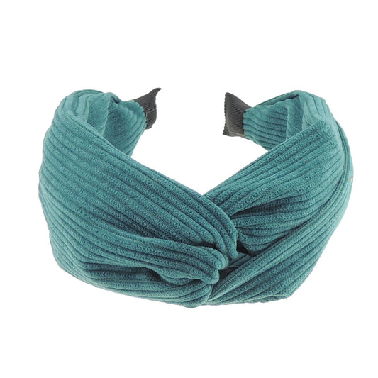 Womens Evening Knot Twist Twisted Turban Wide Thick Formal Boho Headband Alice Band Hair Accessories Hairband Christmas Wedding Bridesmaid Party Winter Soft Corduroy