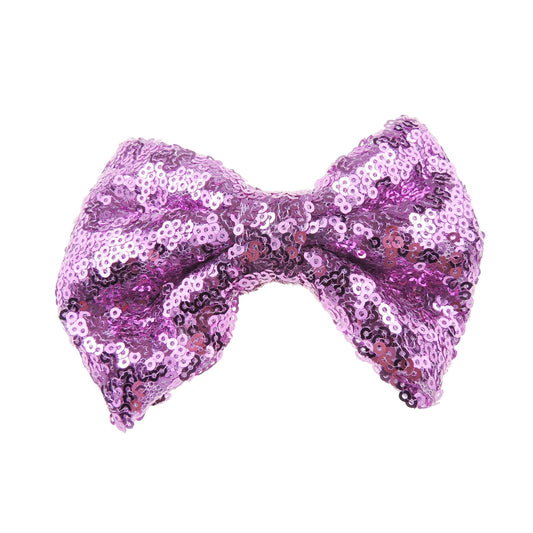 Pretty Girls Ladies Sparkly Sequin Evening Party 12cm Bow Croc Concord Hair Clip