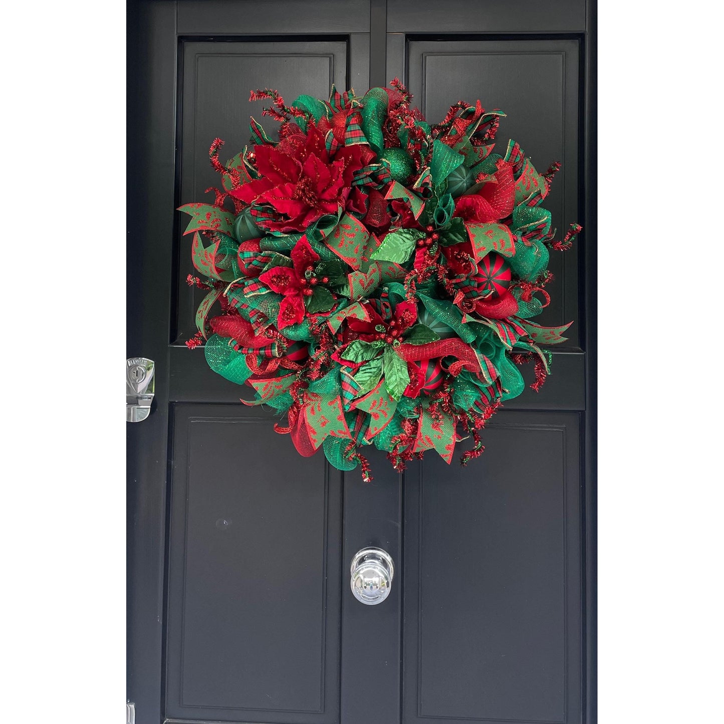 Luxury Christmas Wreath Front Door, Luxury Home Decorations, Red Green Xmas, Winter Mantle Decor, Holiday wreath,Advent wreath,Holiday Swag
