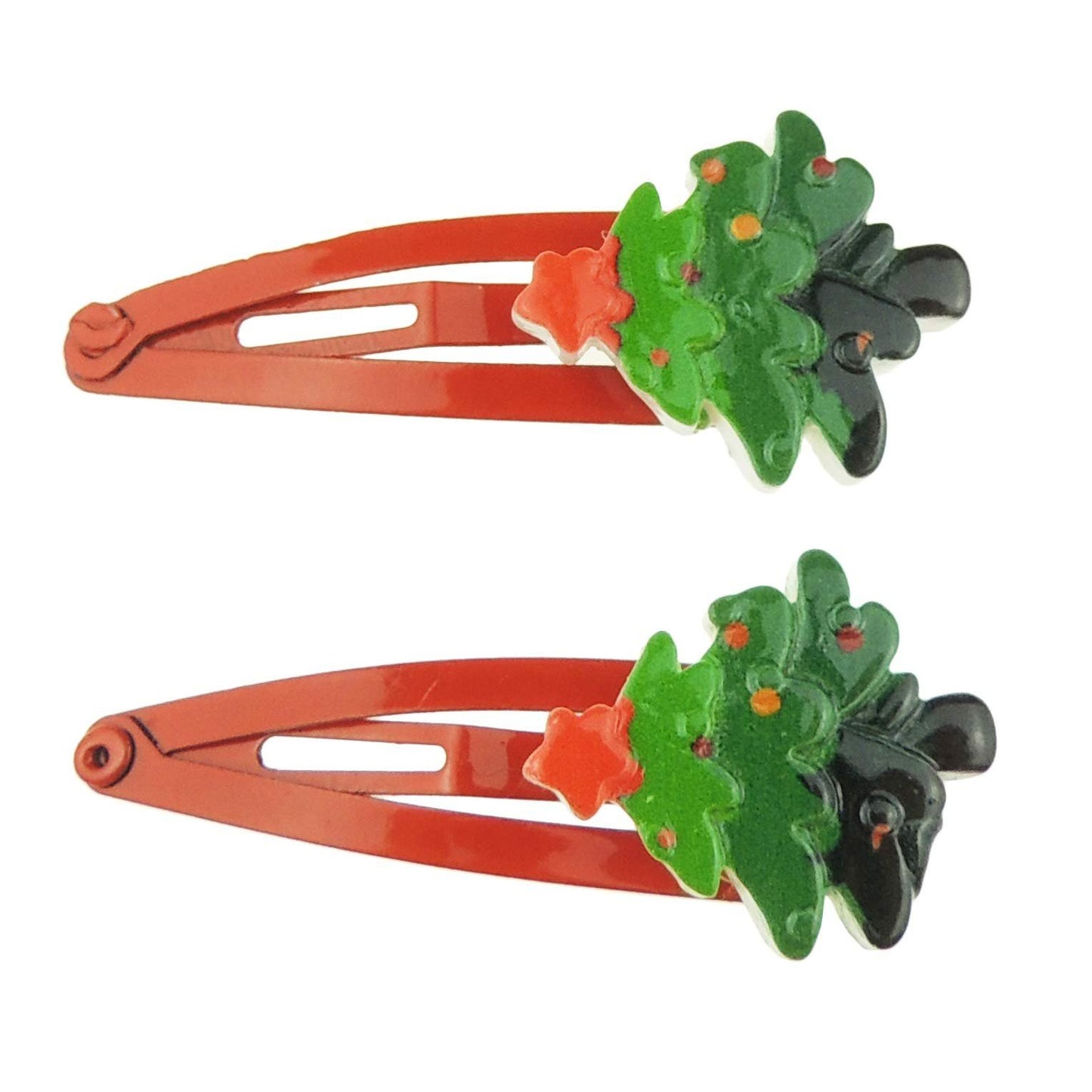 Girls Womens Toddler Baby Kids Christmas Snowman Santa School Clips Barrettes Bobbles Accessories Hair Sectioning Fine Thick Grips Slides Grips Clips Sleepies Snap Bendies SET of 2