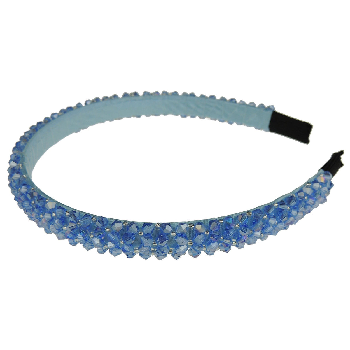 Womens Beaded Diamante Crystal Encrusted Sparkly 1.5cm Wedding Formal Occasion Bridesmaid Christmas Birthday Pageant Evening Bridal Party Formal Alice Band Headwear Hairband Headband