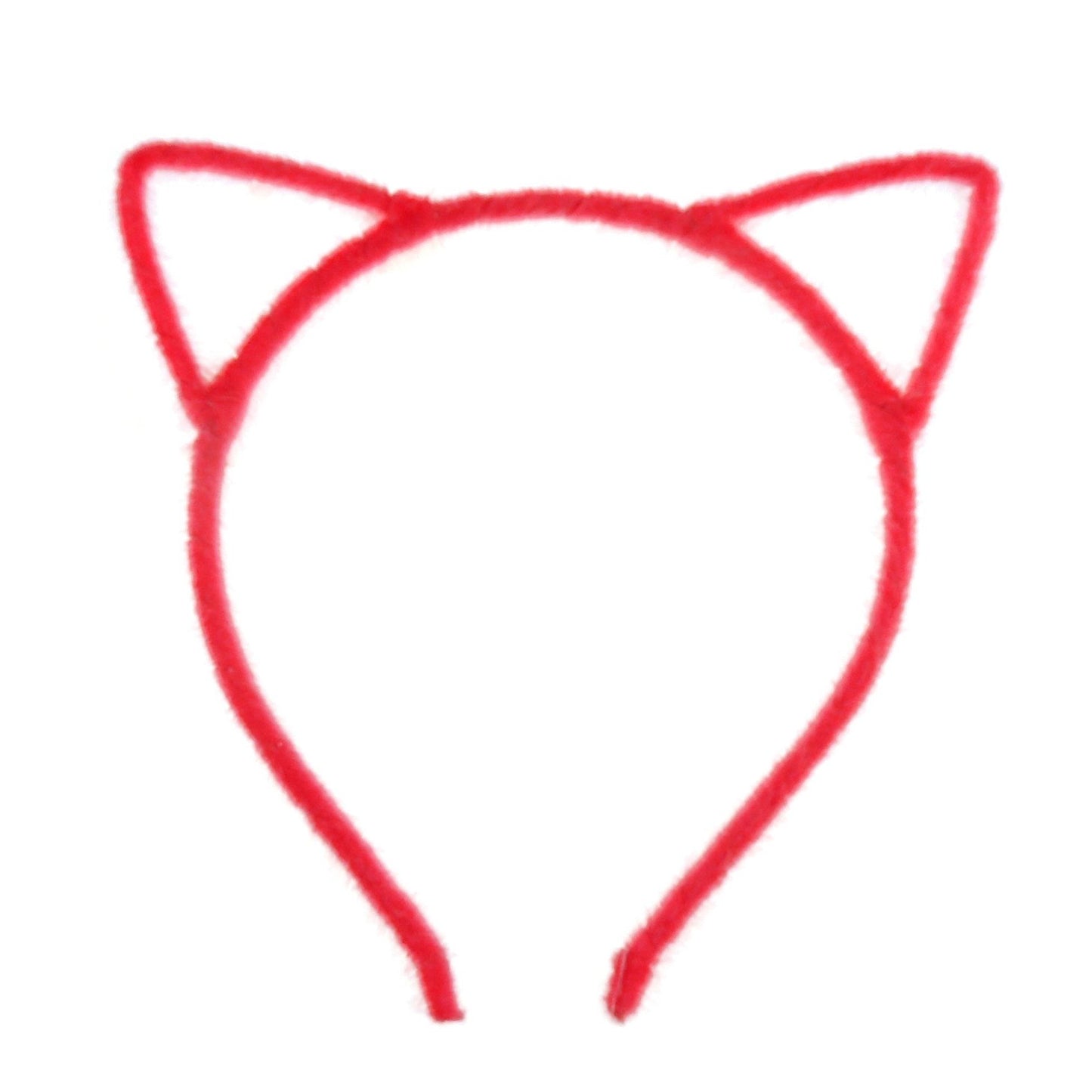 Glamour Girlz Unisex Womens Fuzzy Stencil Animal Cat Ears Narrow Halloween Costume Outfit Party School Play Headband Hair Hoop Accessories Headpiece Alice Band Hairband Deeley Bopper