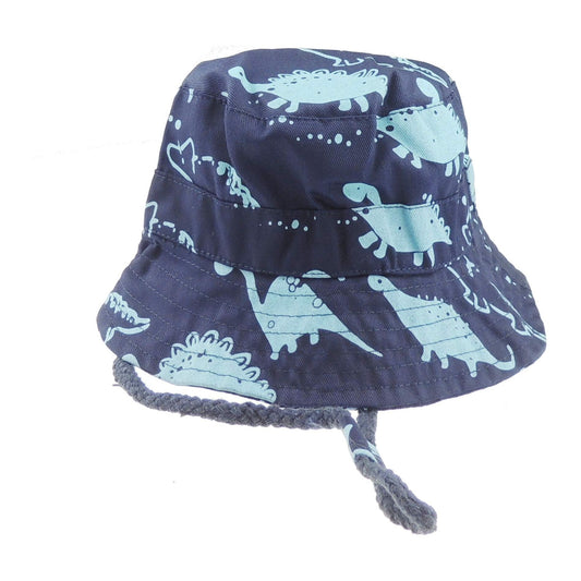 Glamour Girlz Baby Boys Kids Babies Infant Toddler Childrens Cotton Sun Hat Beach Bonnet Fisherman Protection Bush Bucket Beanie Cloche Cap 6 9 12 Months 1 2 3 4 5 6 Years Navy Blue Dinosaurs