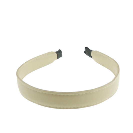 Womens Leather Look Vegan 2cm Stitched Edge Headband Winter Evening Wedding Party Birthday Bridal Christmas Birthday Bridesmaid Alice Band Hair Accessories Hairband