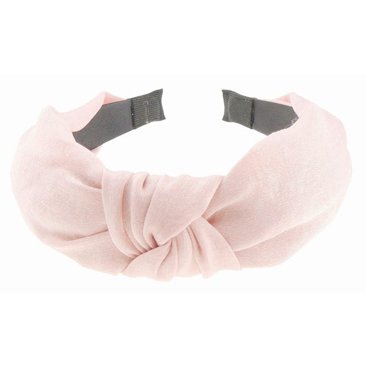 Ladies Draped Slinky Silk Look Top Knot Headband Alice Band