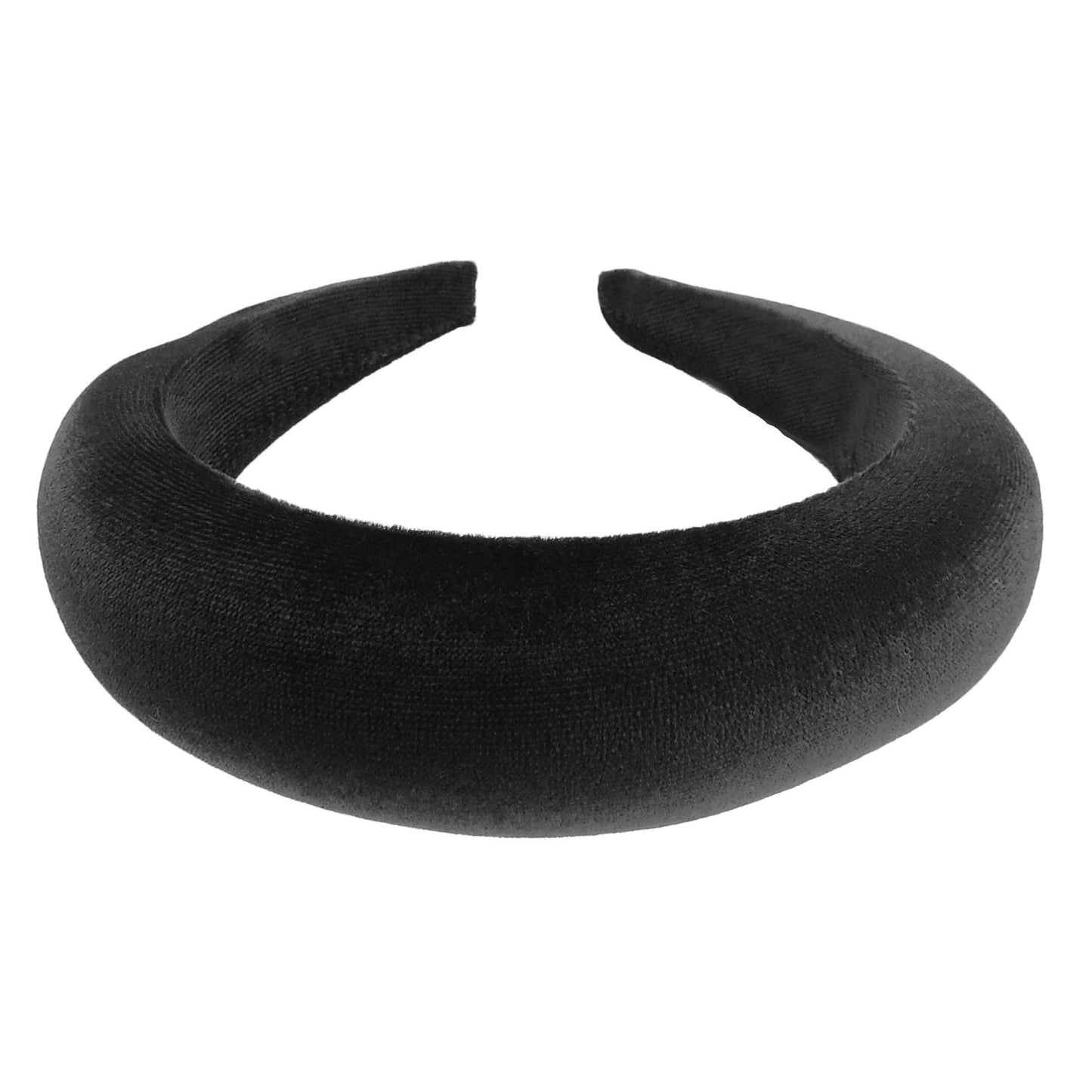 Womens Luxury Occasion Wedding Bridal Party Birthday Christmas Evening Wide Thick High Bump Padded Matador Velvet Velour Hair Hairband Accessories Headband Alice Band
