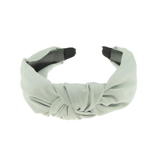 Turban Top Knot Twisted Knotted Twist Knot Formal Boho Vintage Headband Women Alice Band Hair Accessories Hairband Christmas Birthday Wedding Guest Bridesmaid Party Chiffon Fabric (Grey)