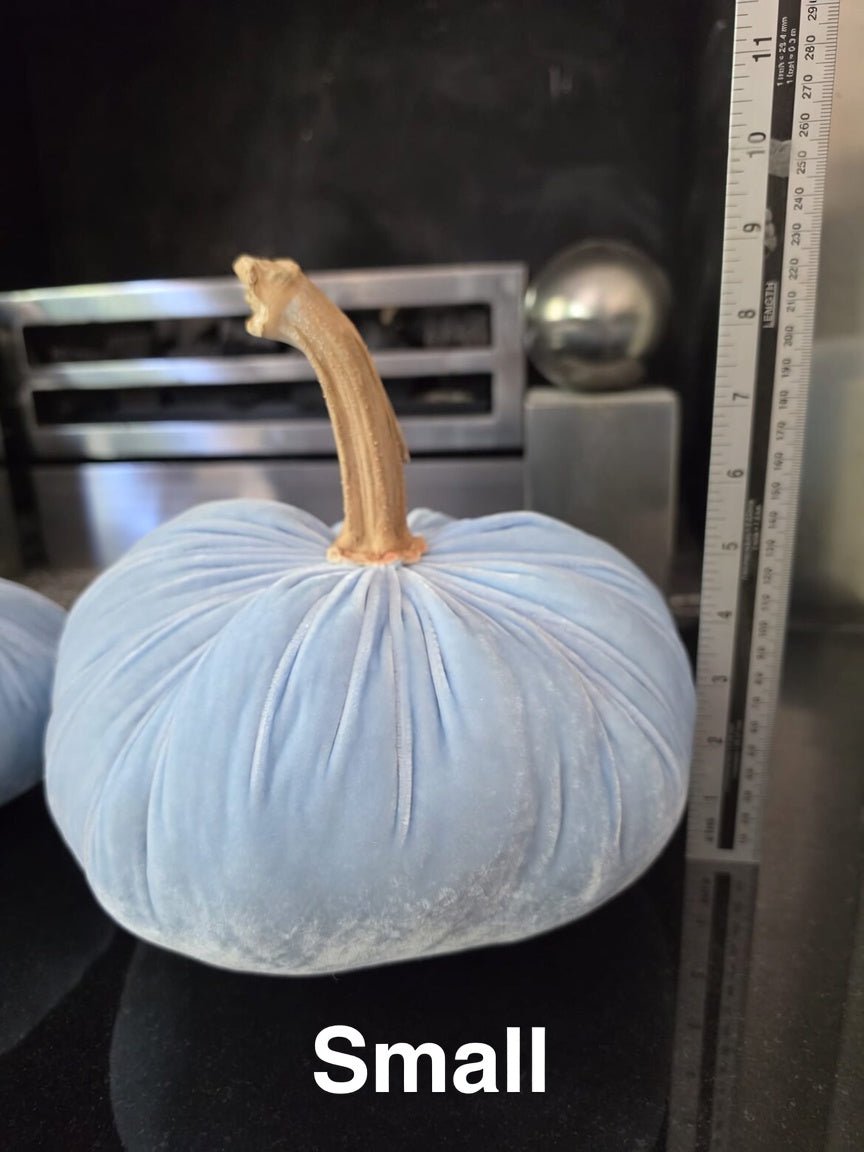 Luxury Silk Velvet Pumpkin - White | Elegant Wedding Centerpieces & Coastal Home Decor