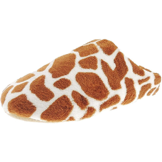 Glamour Girlz Cute Comfy Novelty Animal Funny Soft Fleece Plush Fluffy Winter House Bedroom Sliders Slip On Slides Mule Slippers Christmas Birthday Gift Idea For Women Giraffe Print