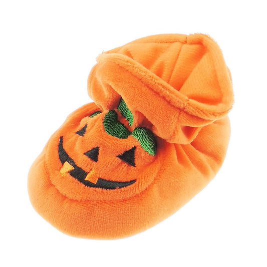 Glamour Girlz Super Cute Baby Boys Girls Pram Booties Slippers Orange Halloween Thanksgiving Scary Pumpkin
