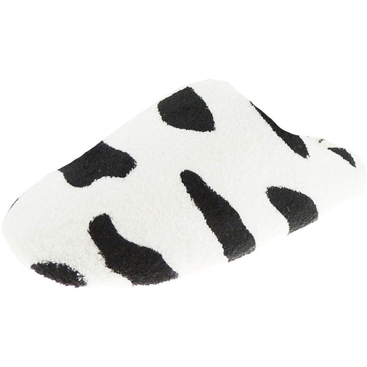 Glamour Girlz Cute Comfy Novelty Animal Funny Soft Fleece Plush Fluffy Winter House Bedroom Sliders Slip On Slides Mule Slippers Christmas Birthday Gift Idea For Women Cow Print