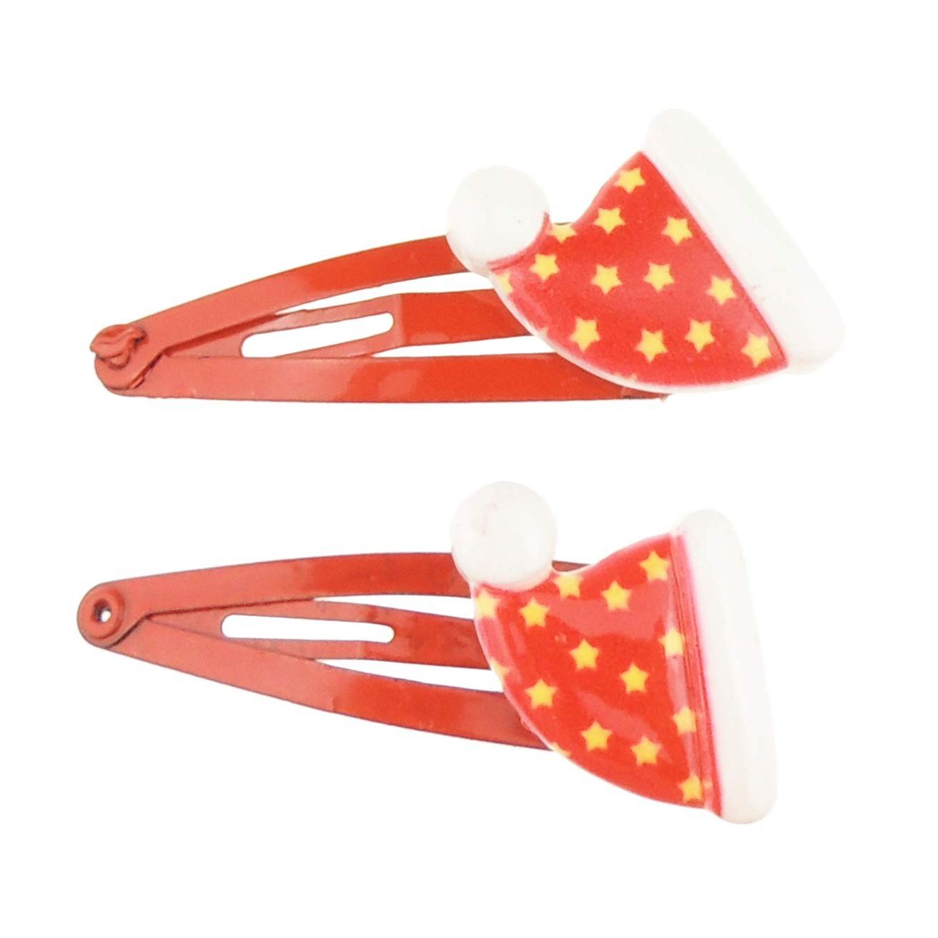 Girls Womens Toddler Baby Kids Christmas Snowman Santa School Clips Barrettes Bobbles Accessories Hair Sectioning Fine Thick Grips Slides Grips Clips Sleepies Snap Bendies SET of 2