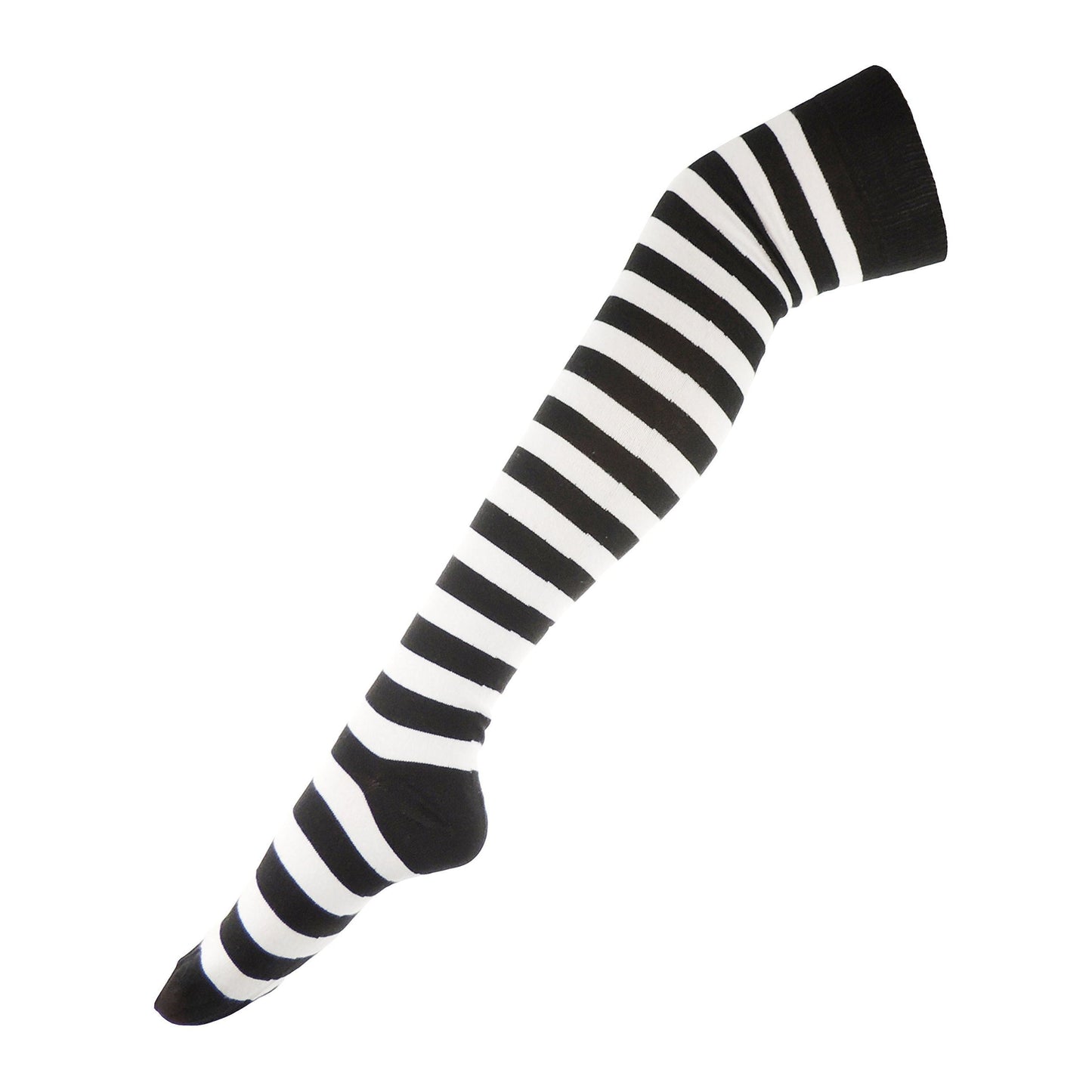 Womens Fancy Dress Party Dance School Costume Outfit Halloween Christmas Legwear Hosiery Steam Punk Over Knee Thigh Socks UK 4-7 (UK, Alpha, One Size, Regular, Regular, White Red Bobbles)