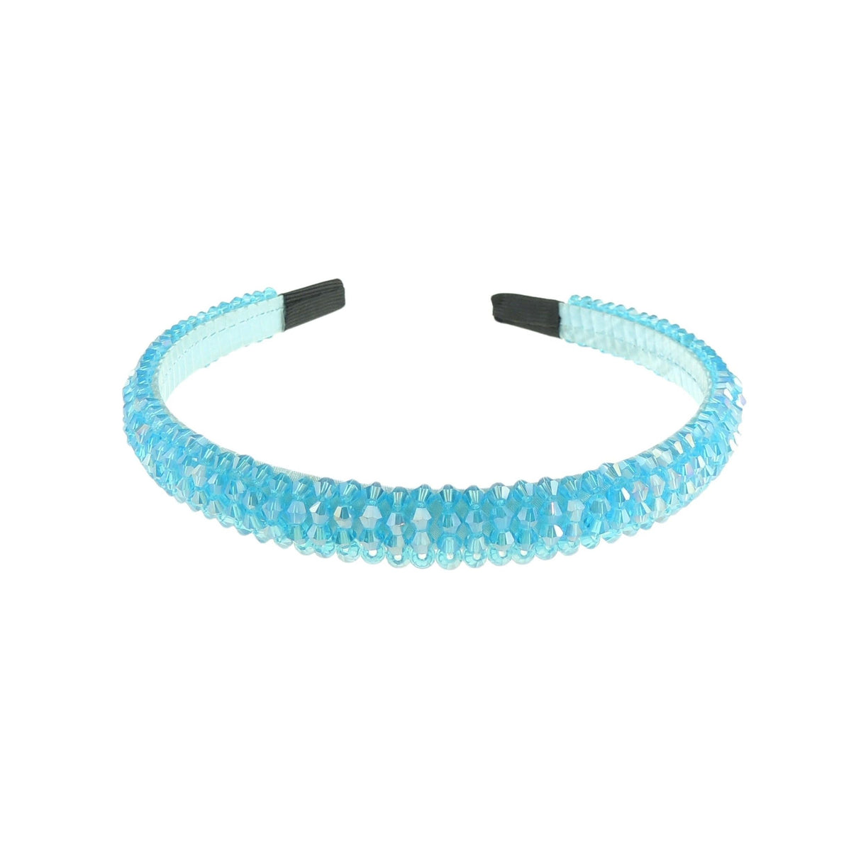 Womens Beaded Diamante Crystal Encrusted Sparkly 1.5cm Wedding Formal Occasion Bridesmaid Christmas Birthday Pageant Evening Bridal Party Formal Alice Band Headwear Hairband Headband