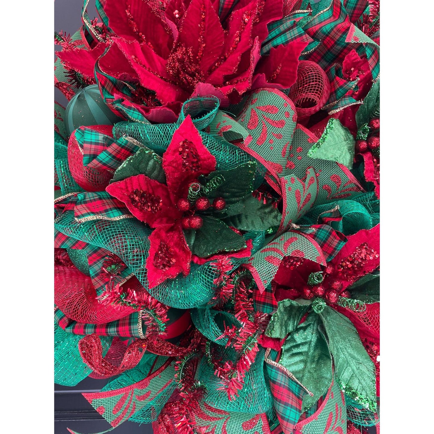 Luxury Christmas Wreath Front Door, Luxury Home Decorations, Red Green Xmas, Winter Mantle Decor, Holiday wreath,Advent wreath,Holiday Swag