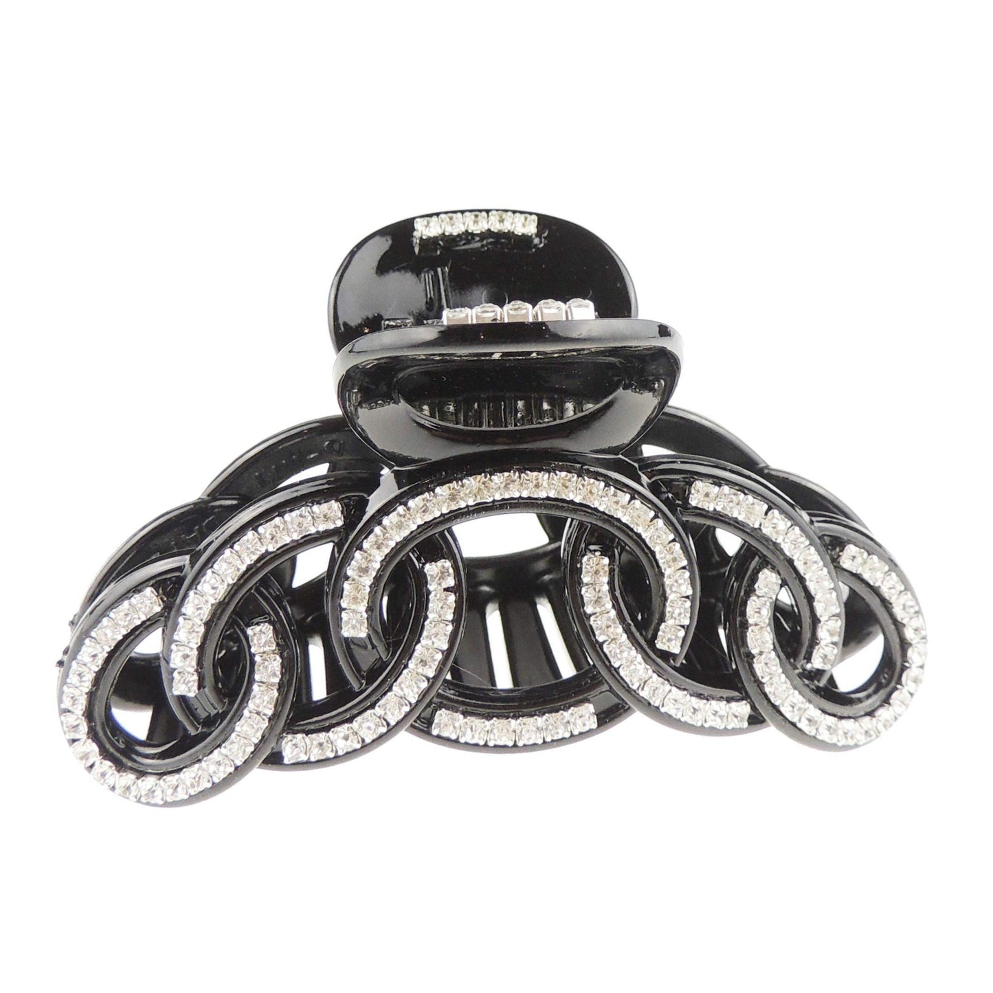 Sparkly Crystal Diamante Hair Claw Clamp Chain Links
