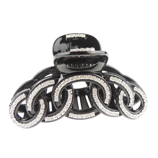 Sparkly Crystal Diamante Hair Claw Clamp Chain Links