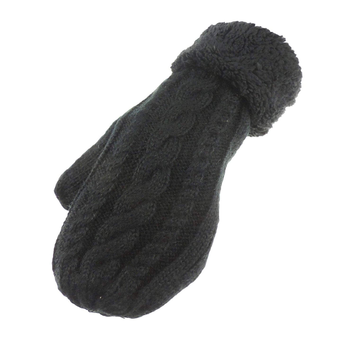 Soft Luxury Ladies Womens Girls Thick Cable Knit Cable Knit Thermal Fleece Lined Cold Weather Winter Ski Outdoor Accessories Hand Warmers Mittens Gloves Mitts, Christmas Birthday Gift