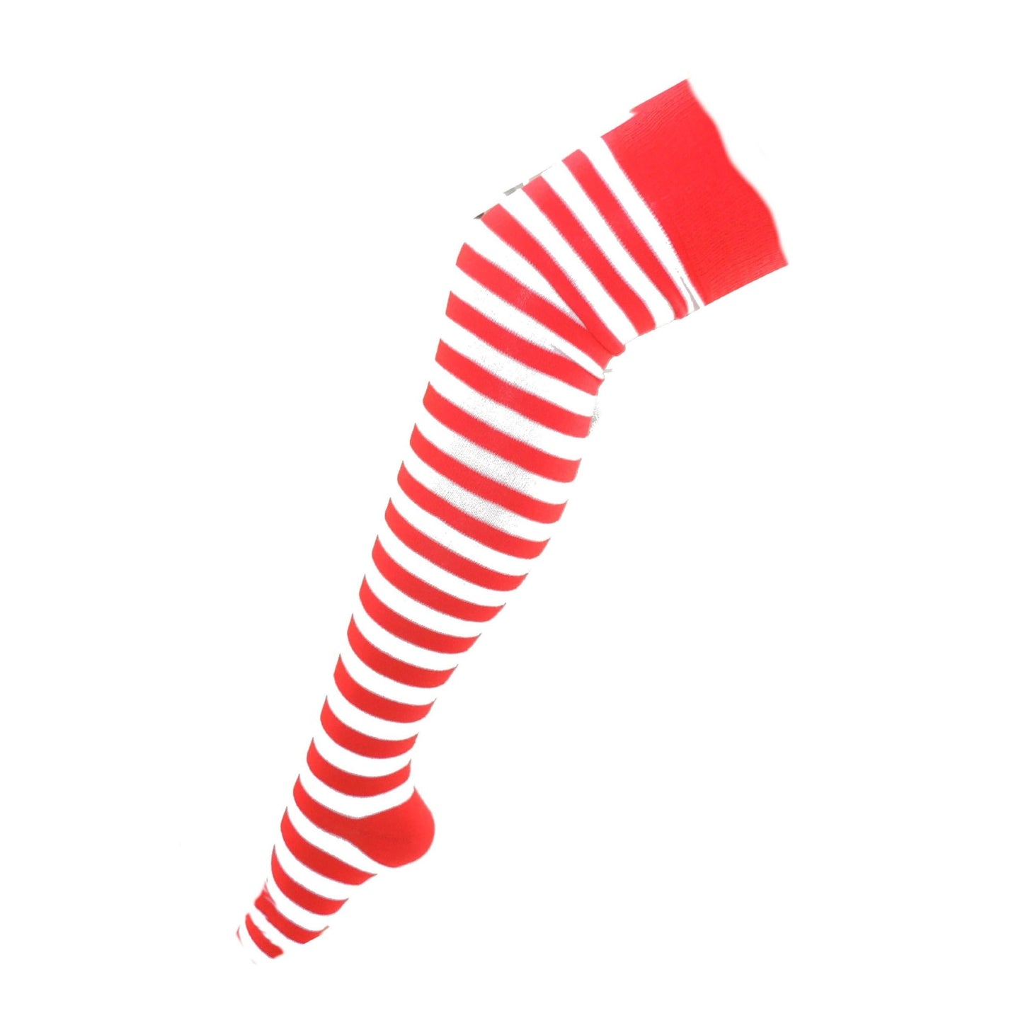 Womens Fancy Dress Party Dance School Costume Outfit Halloween Christmas Legwear Hosiery Steam Punk Over Knee Thigh Socks UK 4-7 (UK, Alpha, One Size, Regular, Regular, White Red Bobbles)