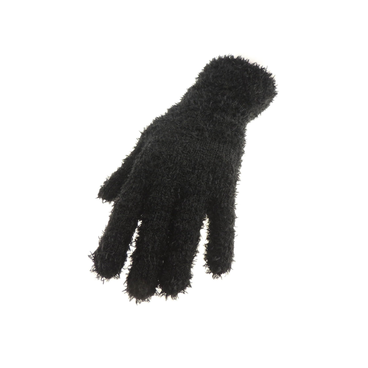 Unisex Childrens Kids Boys Girls Knit Feather Soft Warm Stretchy Magic Full Finger Gloves Mittens For Birthday Christmas School Gift Party Bag Ideas 7 8 9 10 11 12 13 14years (Black)