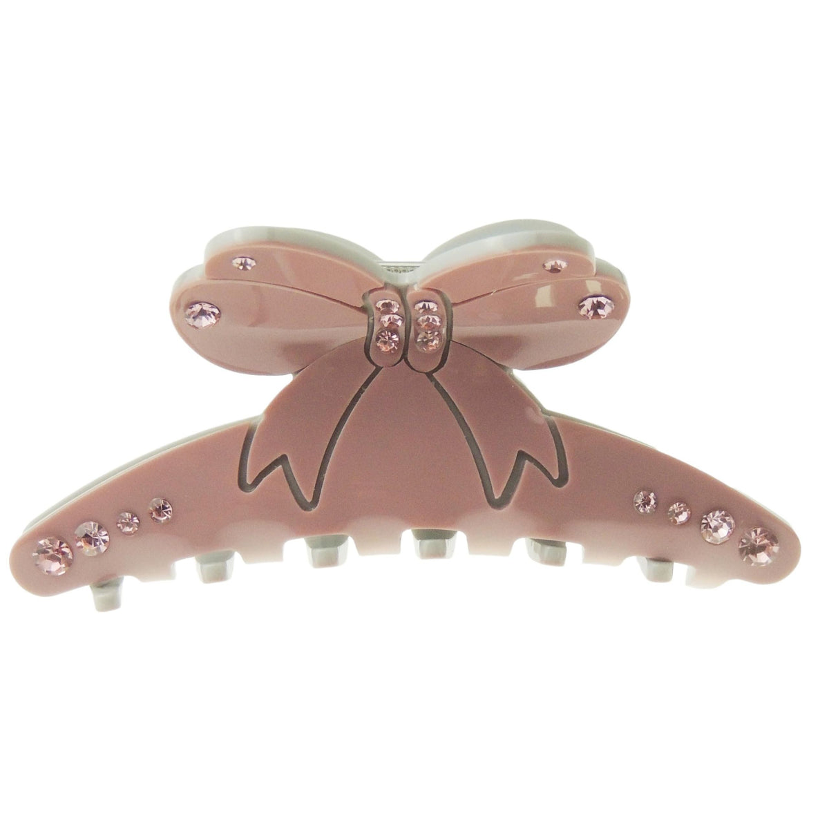 Womens Girls Crystal Rhinestone Luxury Diamante Bulldog Wave Jaw Clip Octopus Clamp Grip Bridal Wedding Party Birthday Christmas Summer Styling Short Long Hair Bow