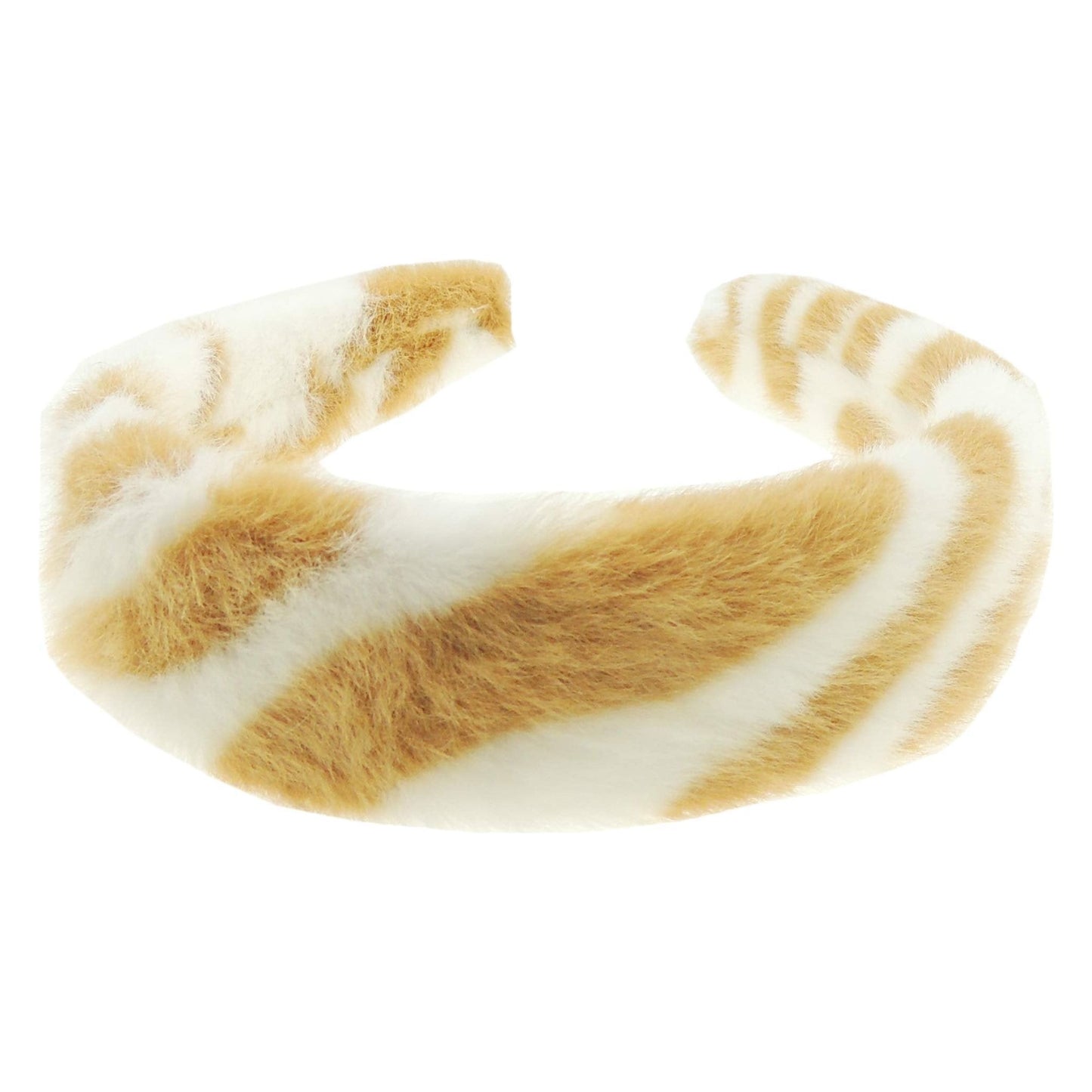 Ladies Wide Animal Zebra Tiger Print Soft Faux Fur Fabric Winter Headband Alice Band