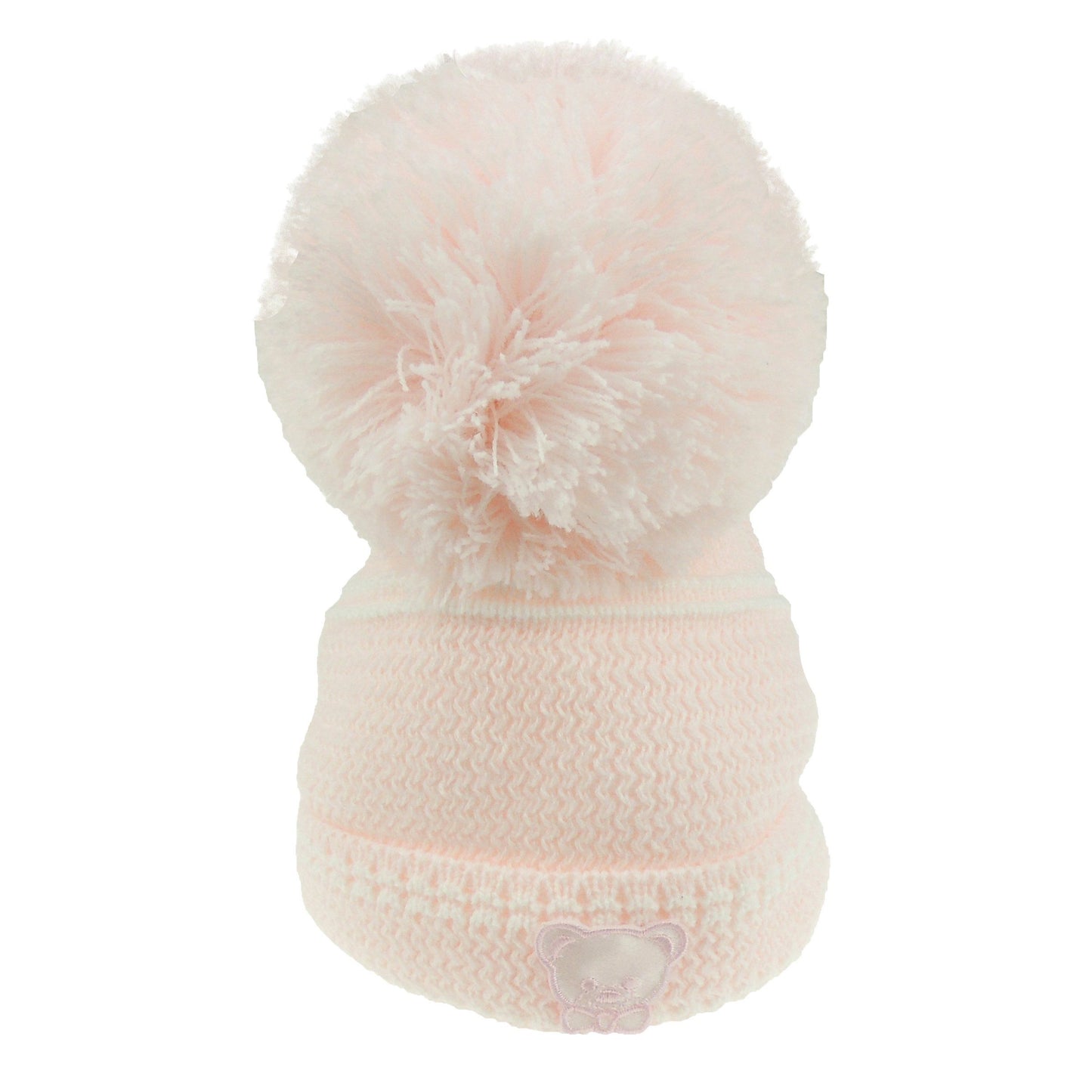 Cute Baby Girls Boys Infants Babies Kids Children Warm Winter Cold Weather Chunky Knitted Woolly Headwear Beanie Cap Hat Shower Gift Pom Pom Bobble Teddy Bear Heart Newborn to 0 3 6 Months