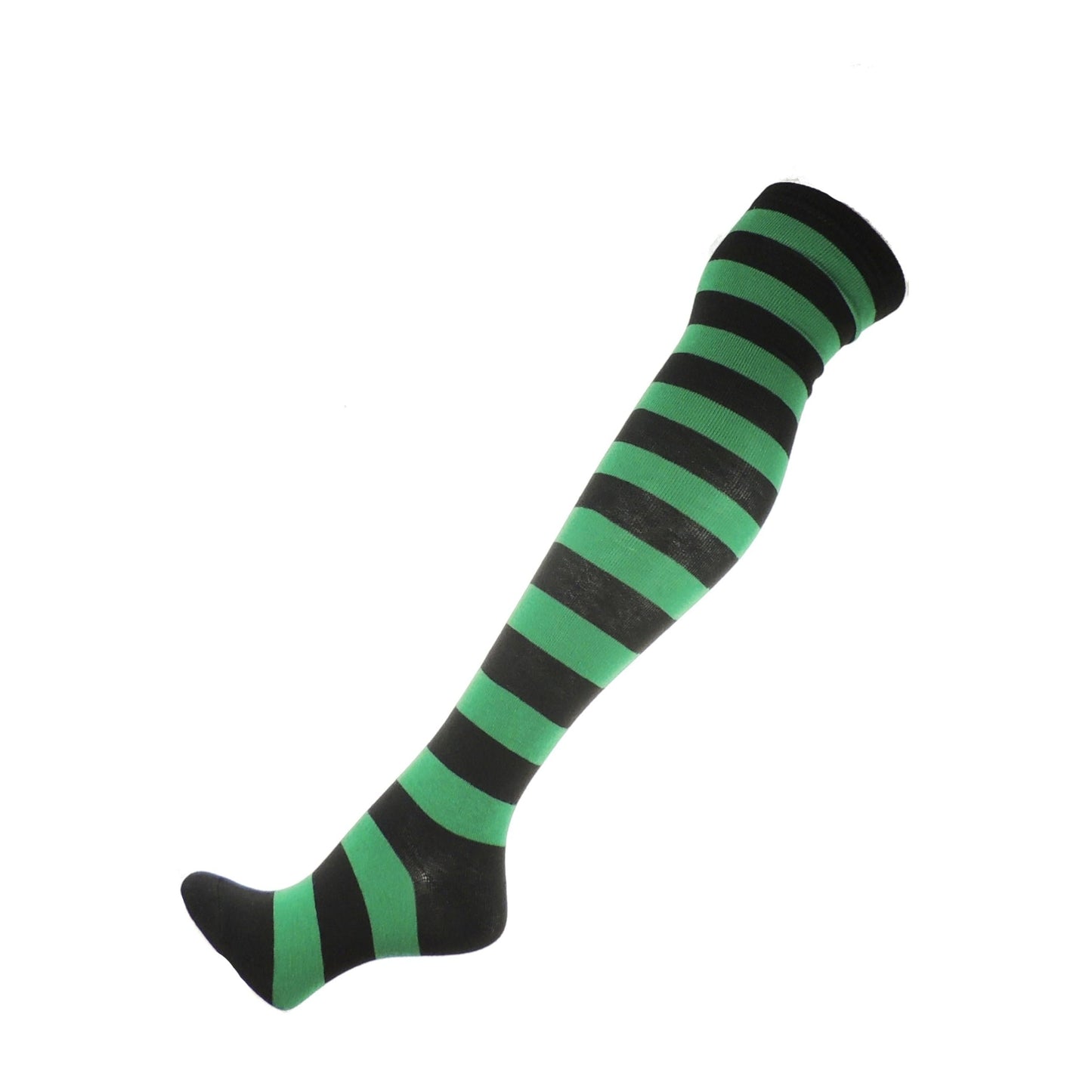 Womens Fancy Dress Party Dance School Costume Outfit Halloween Christmas Legwear Hosiery Steam Punk Over Knee Thigh Socks UK 4-7 (UK, Alpha, One Size, Regular, Regular, White Red Bobbles)