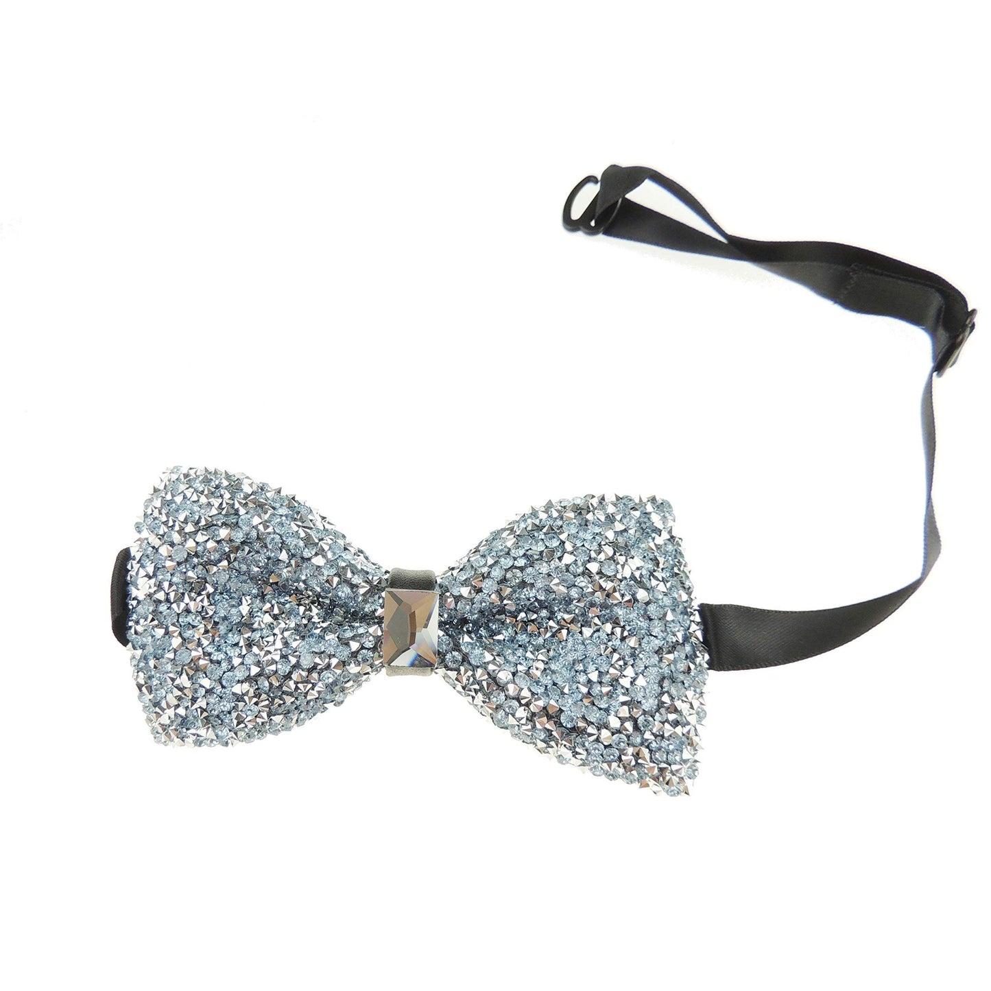 Men Diamante Beaded Encrusted Sparkly Evening Formal Wedding Black Tie Bow Tie
