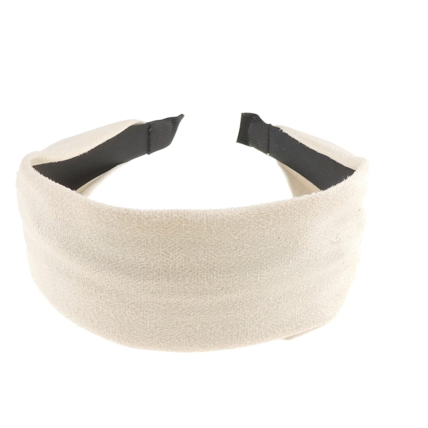 Ladies Wide Draped Suede Look Colour Headband Alice Band New (Khaki)