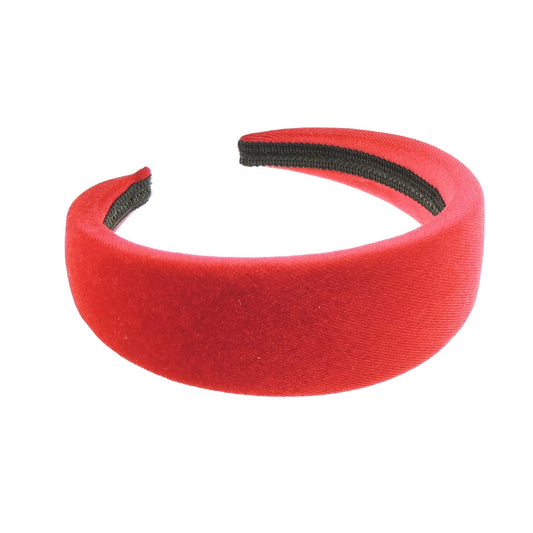 Womens Sponge Puffy Thick Wide Slightly Padded Velvet Christmas Birthday Wedding Guest Bridesmaid Party Formal Boho Vintage Evening Fancy Headband Alice Band Hair Accessories Hairband