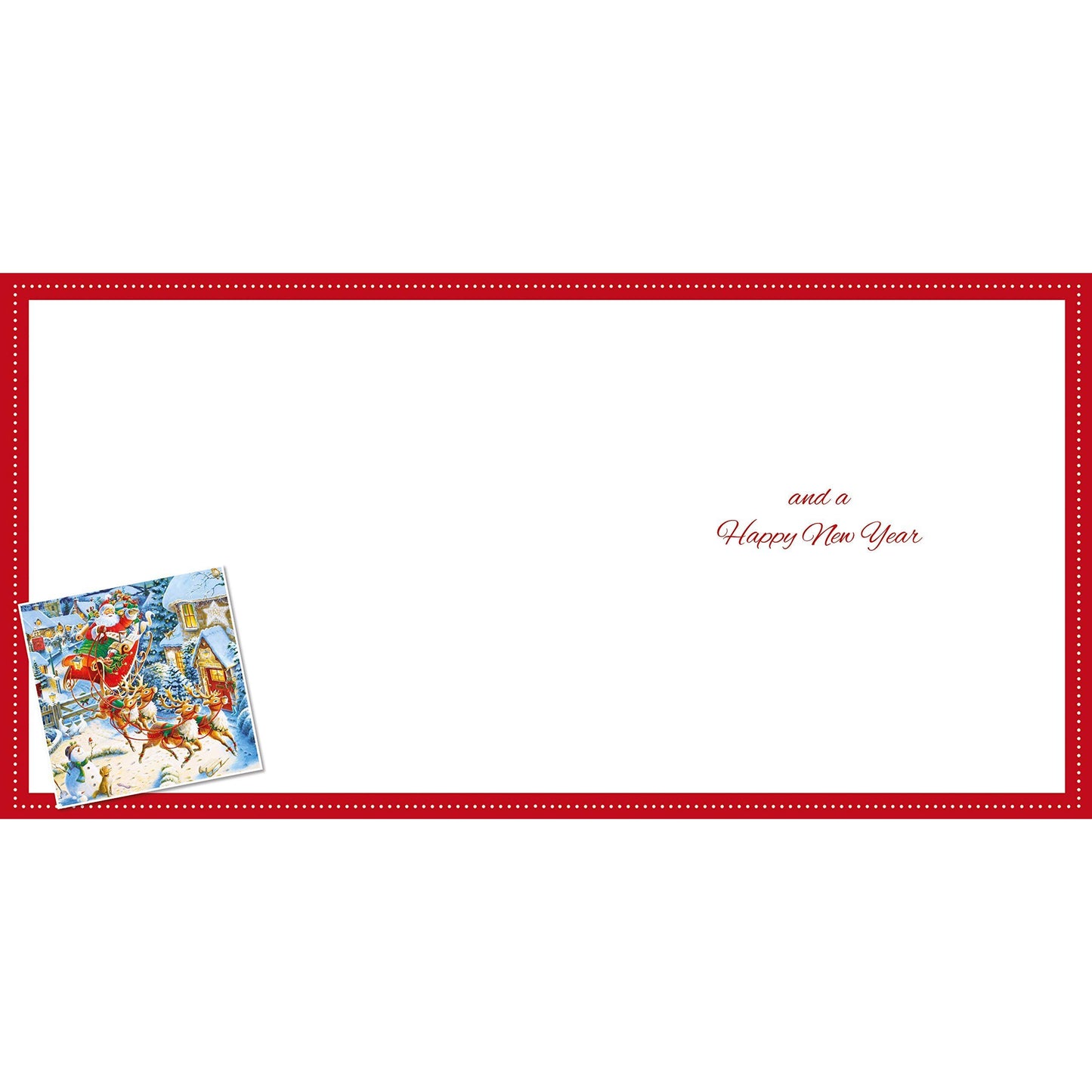 Carte Blanche FANTASTIC COLOURFUL 3D SANTAS & HIS REINDEER CHRISTMAS GREETING CARD