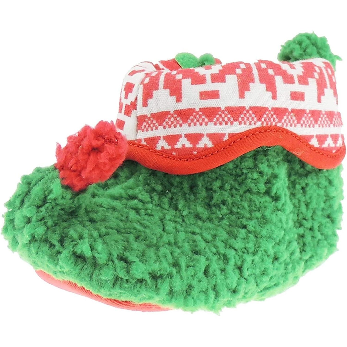 Glamour Girlz Baby Boys Unisex Girls Infant Newborn Babies Kids House Crib Pram Shoes Winter Fleece Warm Soft Sole Party Booties Slippers Festive 1st First Christmas Xmas Pointy Red Green Elf Boot