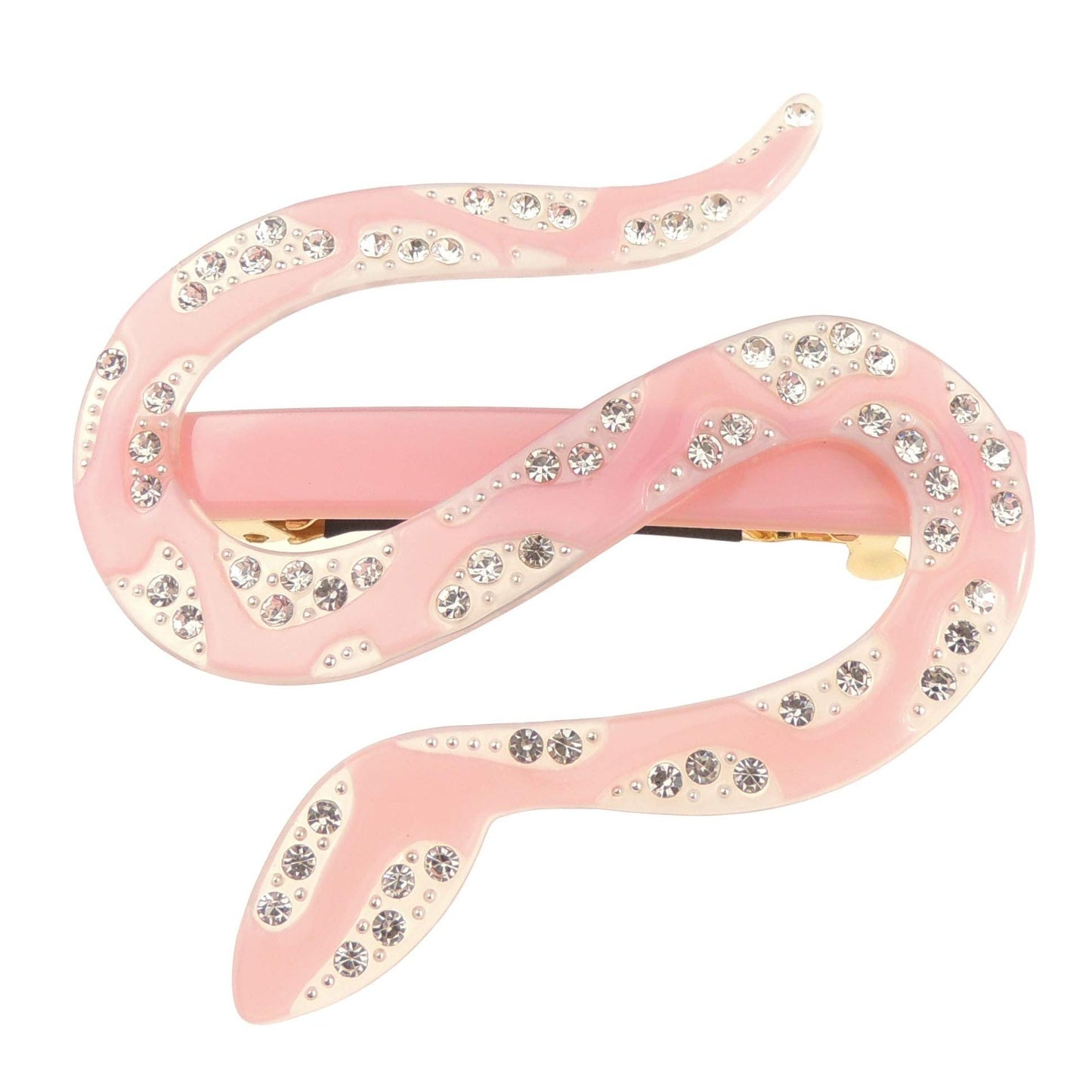 Womens Girls Crystal Rhinestone Diamante Wedding Birthday Party Evening Ponytail Fine Medium Hair Accessories Occasion Barrette Hairpin Grip French Spring Clip Small Gothic Snake Reptile