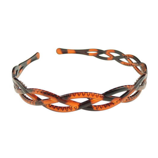 SMALL HEAD Ladies Girls Stencil Cut Headband Alice Band Black Zig Zag Waves