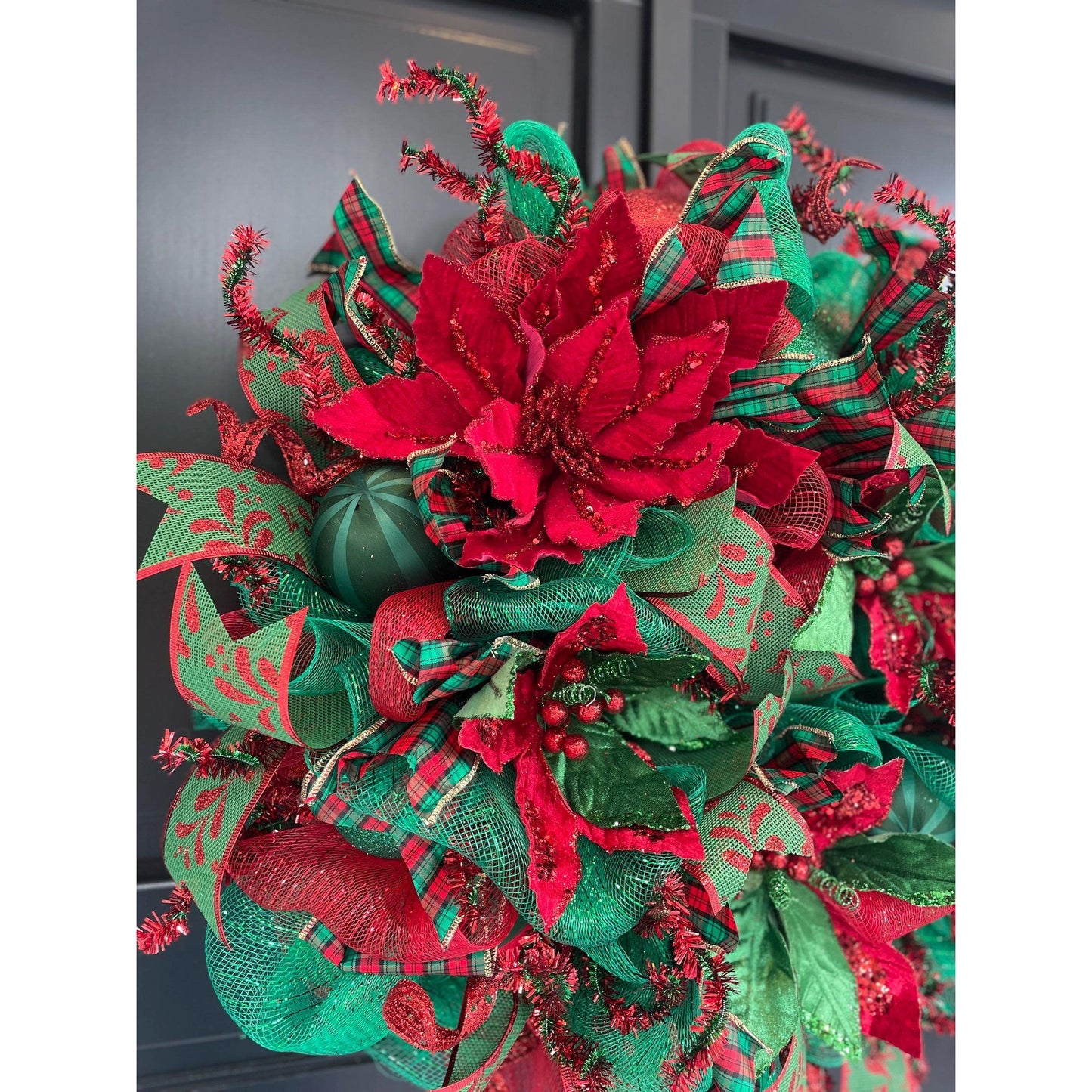 Luxury Christmas Wreath Front Door, Luxury Home Decorations, Red Green Xmas, Winter Mantle Decor, Holiday wreath,Advent wreath,Holiday Swag